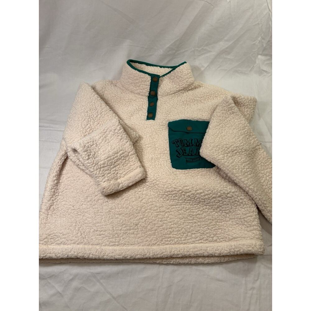 Tommy Jeans Women's Quarter-Snap Sherpa Pullover M